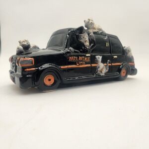 Yankee Candle Boney Bunch Dark Avenue Limo‎ Cat Ceramic Votive Holder Halloween